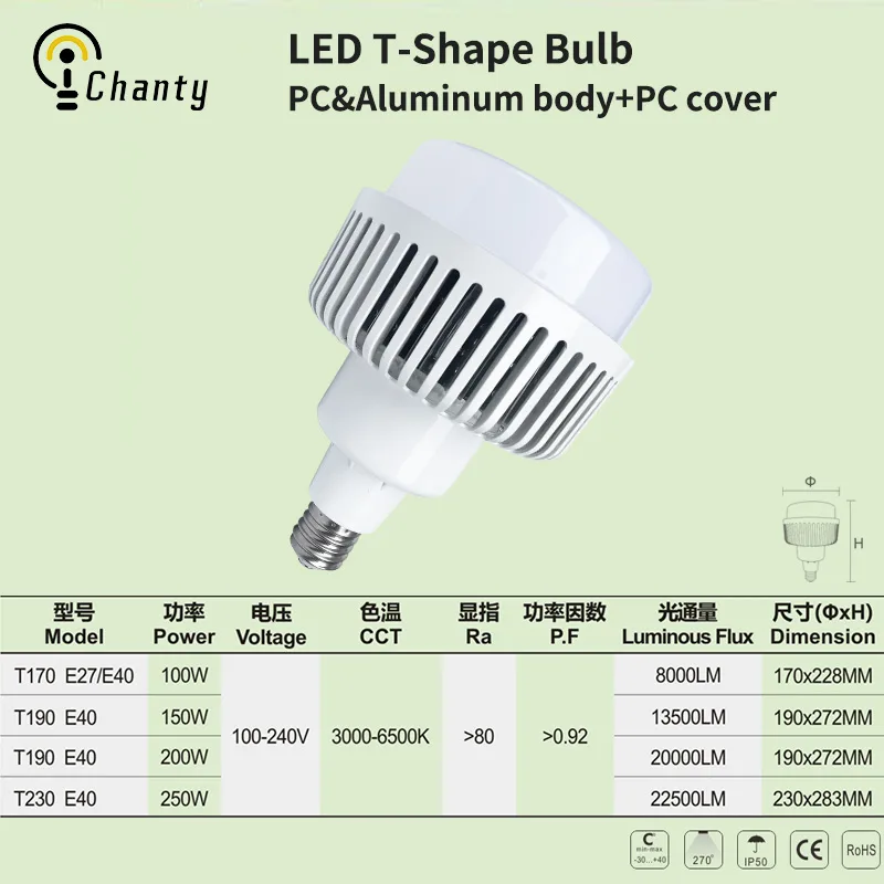 LED T-SHAPE BULB HIGH POWER