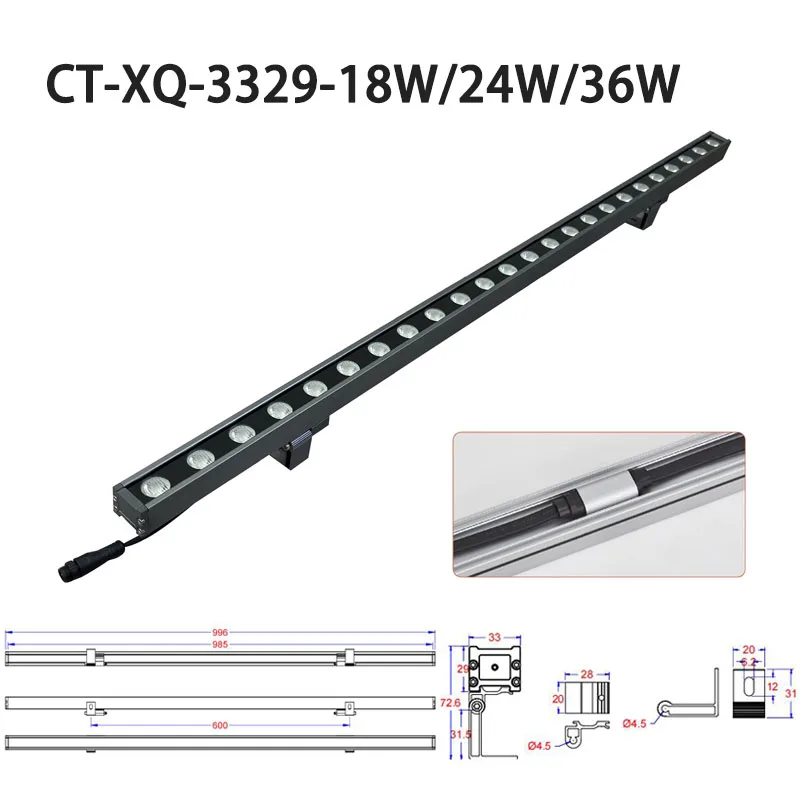 LED WASH WALL LAMP-CT-XQ-3329-18W-24W-36W
