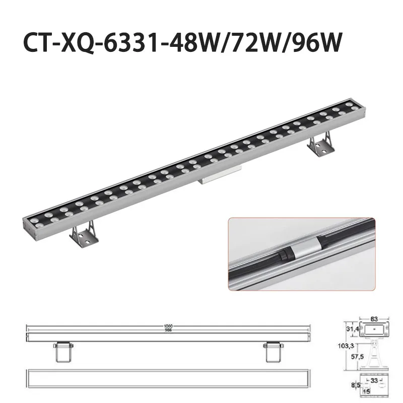 LED WASH WALL LAMP-CT-XQ-6331-48W-72W-96W