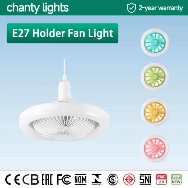 E27 Holder Fan Light