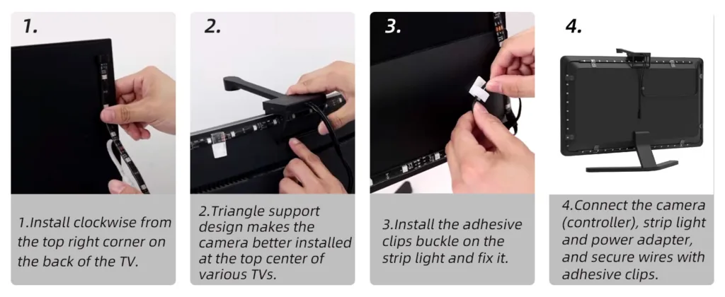 QUICK INSTALLATION TV LED Backlight With AR Sensor