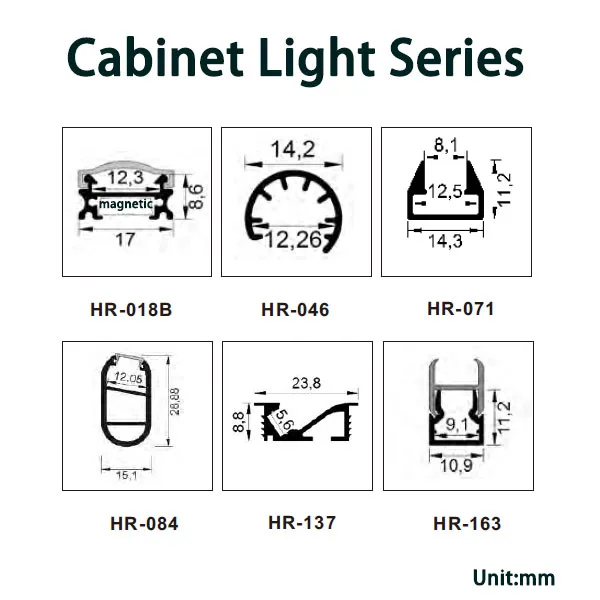 cabinet light series LED Strip Aluminum Profile