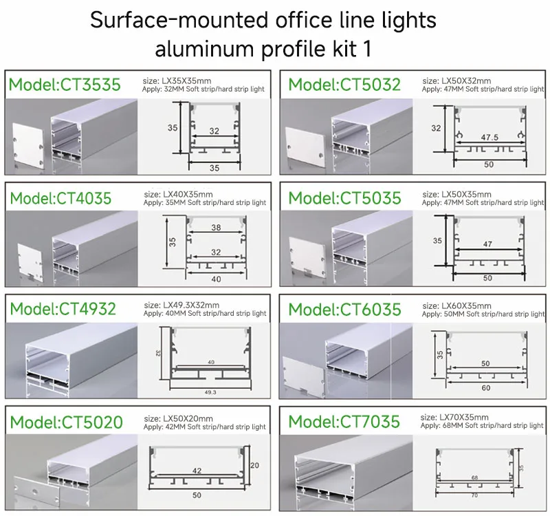 Surface-mounted-office-line-lights-aluminum-profile-kit-1