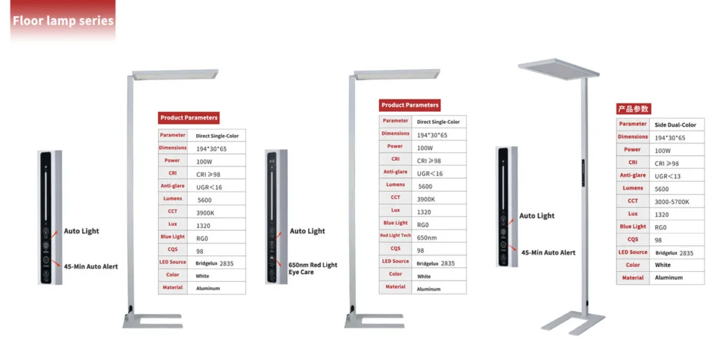 Floor lamp series-eye-comfort