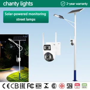 Solar-Powered Monitoring Street Lamps