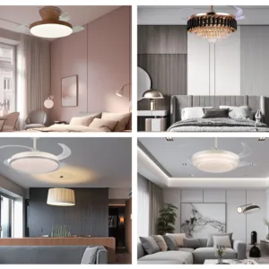 Retractable Ceiling Fan with Light application