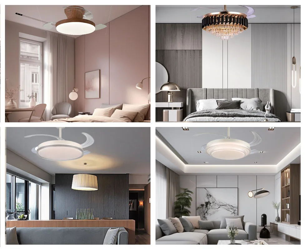 Retractable Ceiling Fan with Light application